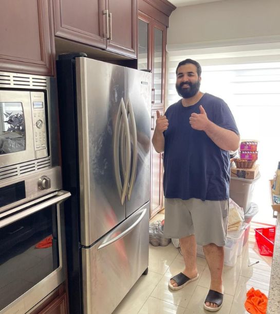 Our happy client after freezer repair